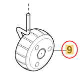 Genuine Stiga / Mountfield Parts - Front Wheel Assembly Robot Mower - P/N: 381007825/2
